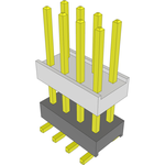 Conn Board Stacker HDR 8 POS 2.54mm Solder ST Top Entry SMD Layer