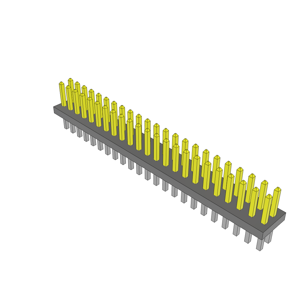 Samtec-FTS-123-01-L-D 连接器插头及 PCB 插座 Conn Unshrouded Header HDR 46 POS 1.27mm Solder ST Top Entry Thru-Hole Tube
