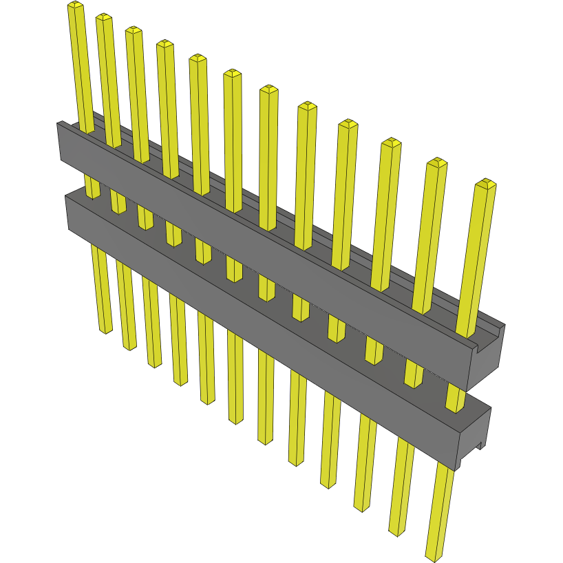 Samtec-EW-12-11-T-S-300 Steckverbinderleisten und Leiterplattenbuchsen Conn Board Stacker HDR 12 POS 2.54mm Solder ST Top Entry Thru-Hole Bulk