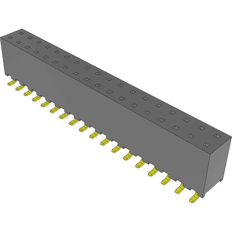 Samtec-SQW-118-01-LM-D-VS Cabezales del conector y receptáculos PCB Conn Socket Strip SKT 36 POS 2mm Solder ST Top Entry SMD Tube