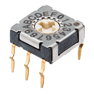 Same Sky (formerly CUI Devices)-RDS-4S-7229-R-CR DIP-Schalter Switch DIP N.O./N.C. SP4T 4 Raised Arrow 0.1A 50VDC PC Pins 2.54mm Thru-Hole Tube