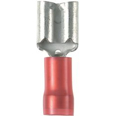 Panduit-DNF18-110-C Connector Terminals Quick Disconnect Terminal 18-22AWG Brass Red F 17.5mm Tin Bottle