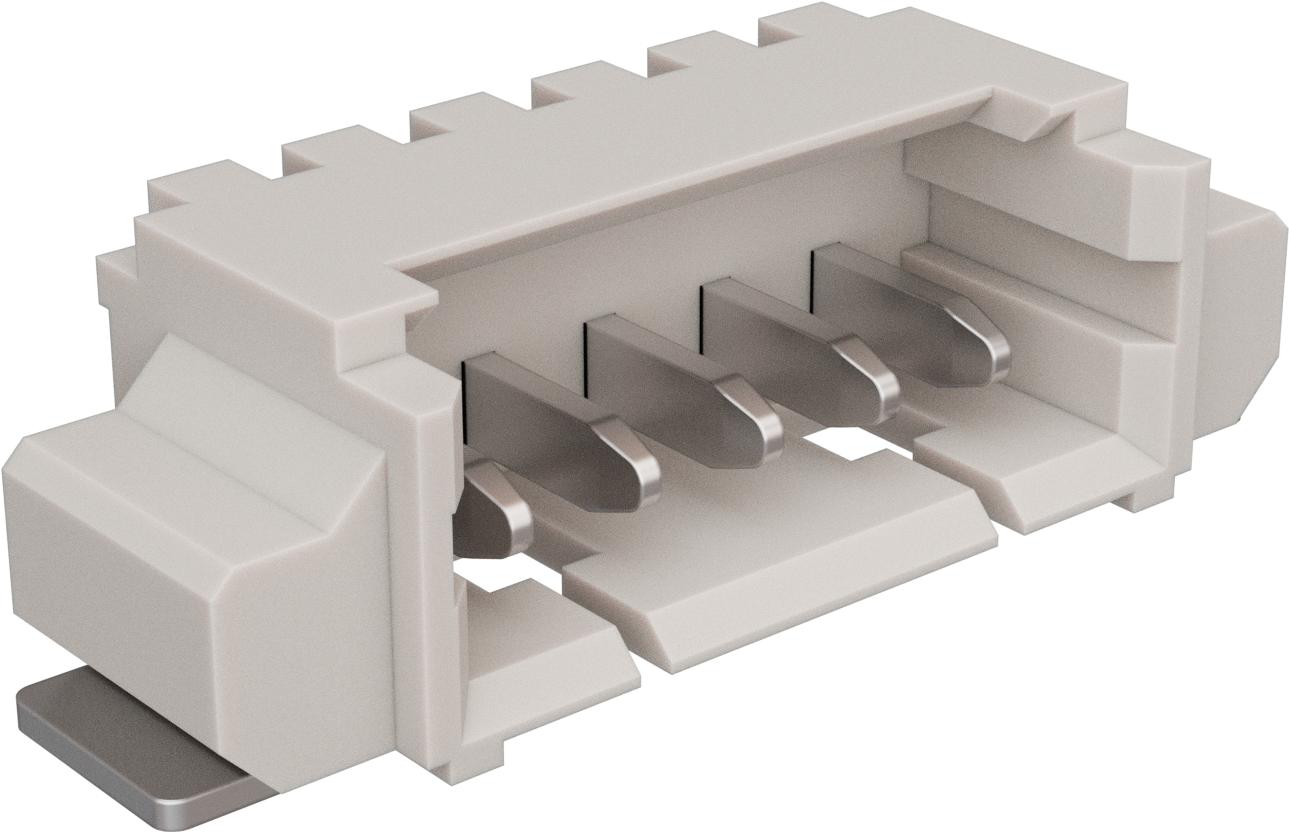 Amphenol Communications Solutions-10114830-10105LF Steckverbinderleisten und Leiterplattenbuchsen 1.25mm Wire to Board Wafer, Right Angle, Surface Mount, 5 Positions