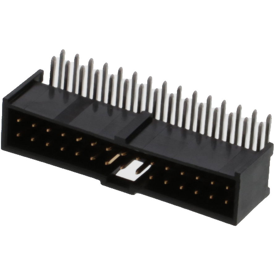 Molex-0901303230 Embases de raccordement et réceptacles PCB Conn Shrouded Header (4 Sides) HDR 30 POS 2.54mm Solder RA Thru-Hole C-Grid III Tray