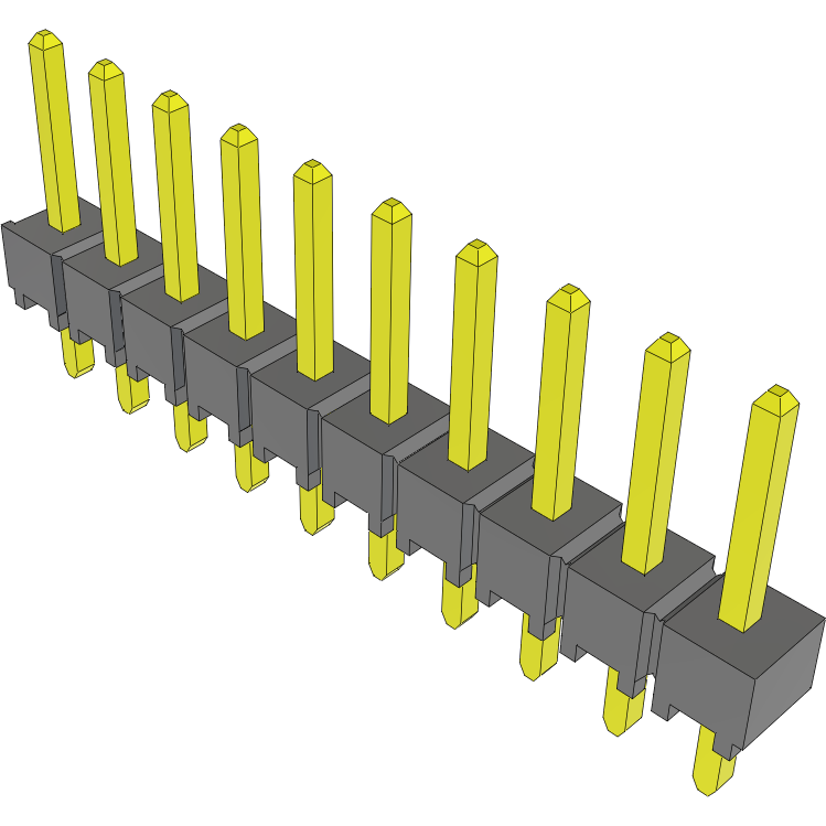 Samtec-TSW-110-07-G-S Connector Headers and PCB Receptacles Conn Unshrouded Header HDR 10 POS 2.54mm Solder ST Top Entry Thru-Hole Bulk