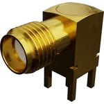 Conn SMA 0Hz to 18GHz 50Ohm Solder RA Thru-Hole RCP Gold SMA Tray