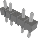 Conn Unshrouded Header HDR 5 POS 2.54mm Solder ST Top Entry Thru-Hole Bulk