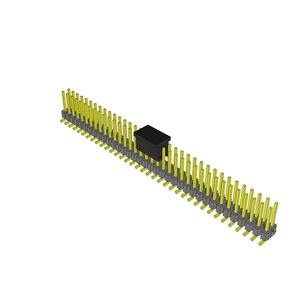Samtec-TSM-136-02-L-DV-P Piastre connettori e prese PCB Conn Unshrouded Header HDR 72 POS 2.54mm Solder ST Top Entry SMD Tube