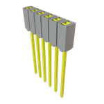 Conn Socket Strip SKT 6 POS 2.54mm Wire Wrap ST Top Entry Thru-Hole Bulk
