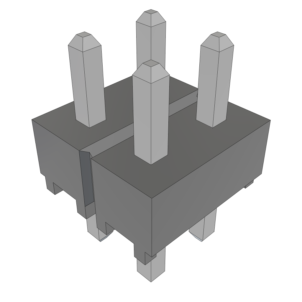 Samtec-HTSW-102-06-T-D Steckverbinderleisten und Leiterplattenbuchsen Conn Unshrouded Header HDR 4 POS 2.54mm Solder ST Top Entry Thru-Hole Bulk