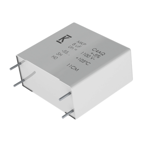 KEMET Corporation-C4AQQBU4800A12J Capacitor Film Cap Film 8uF 1100V PP 5%( 31.5 X 22 X 37mm) Radial Plastic Rectangular Can 27.5mm 0.0066 Ohm 105°C Tray Automotive AEC-Q200