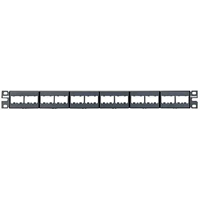 Panduit-CPP24WBLY Accessoires de raccordement Connector Accessories Modular Patch Panel Straight Cold Rolled Steel Black