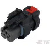 TE Connectivity-776522-2 Einzeladersteckverbinder, Gehäuse Conn Housing PL 2 POS 4.5mm Crimp ST Cable Mount Black Tube