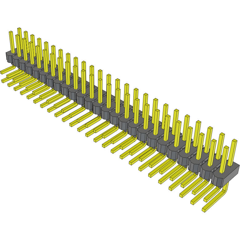 Samtec-MTSW-125-08-L-D-225-RA Piastre connettori e prese PCB Conn Unshrouded Header HDR 50 POS 2.54mm Solder RA Side Entry Thru-Hole Bulk
