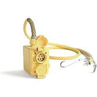 Molex-70W47M143 Andere Kabelbaugruppen Watertite® Multiple Outlet Pendant Box, (2) 5-15 Duplex with Flip Lids, 15' 12/3 SOOW