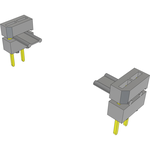 Cable Assembly 0.304m 28AWG 2.54mm 2 to 2 POS IDC Connector to IDC Connector M-M Clamshell