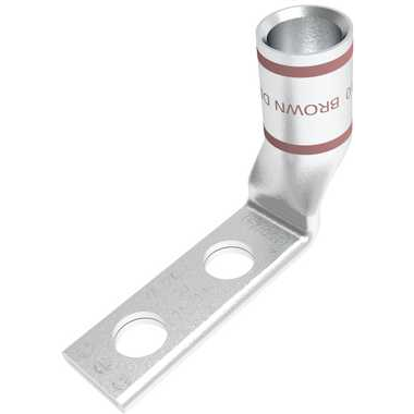 BURNDY-YAV2CL2NT14FX90 Terminales del conductor Lug Terminal 2AWG Copper Brown 41mm Electro Tin Carton