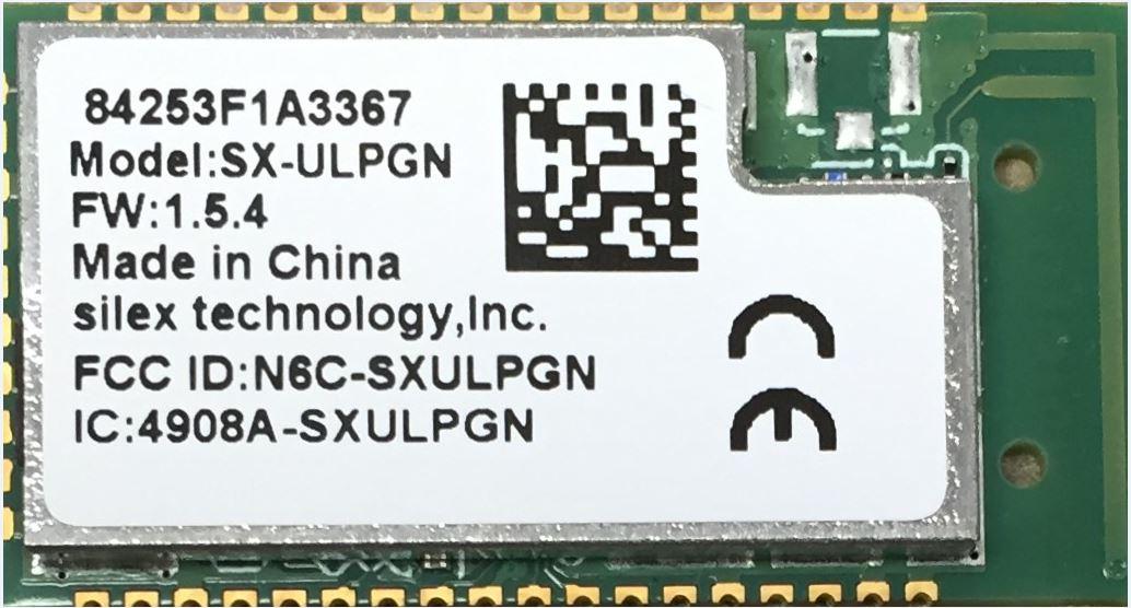 Silex Technology America-SX-ULPGN-2000-SP Module 802.11b/g/n 2.472GHz 11000Kbps 46-Pin Sample