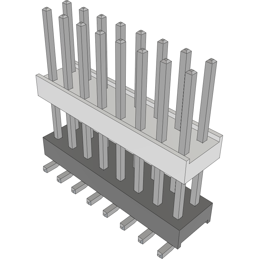 Samtec-HW-08-10-T-D-472-SM-A Steckverbinderleisten und Leiterplattenbuchsen Conn Board Stacker HDR 16 POS 2.54mm Solder ST Top Entry SMD Tube