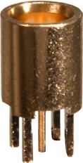 Cinch Connectivity Solutions-133-3701-231 Connector RF Conn MCX 0Hz to 6GHz 50Ohm Solder ST Thru-Hole RCP Gold