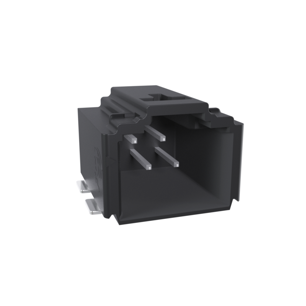 Amphenol Communications Solutions-10142344-104KLF Steckverbinderleisten und Leiterplattenbuchsen Minitek MicroSpace™ 1.27mm Crimp-to-Wire Connector Platform, Wire to Board Connector, Horizontal, Header, surface mount, 4 Position