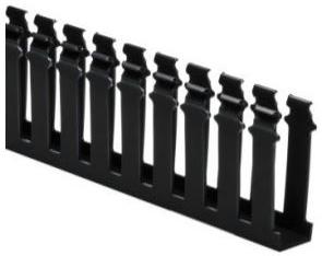 HellermannTyton-181-13003 Wiring Ducts Wiring Ducts Slotted Rectangular without Cover Mounting Holes Polyvinyl Chloride Black Carton