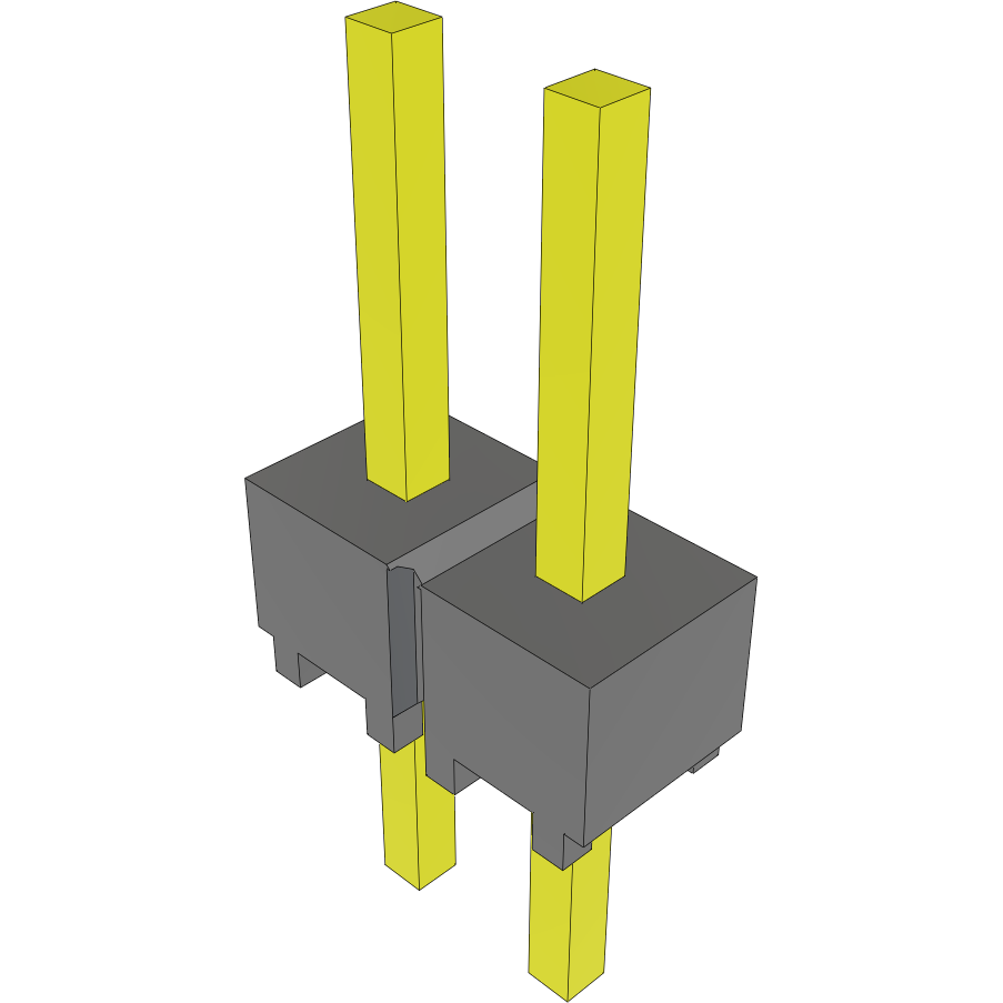 Samtec-HMTSW-102-07-L-S-200 Steckverbinderleisten und Leiterplattenbuchsen Conn Unshrouded Header HDR 2 POS 2.54mm Solder ST Top Entry Thru-Hole Bulk