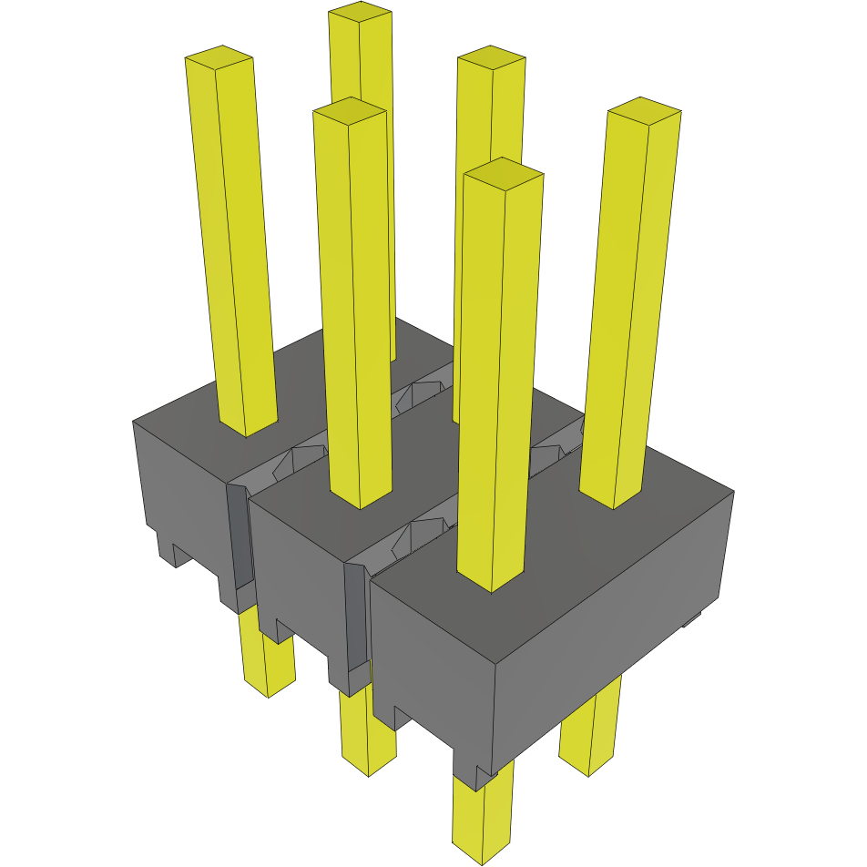 Samtec-MTSW-103-23-T-D-228 Steckverbinderleisten und Leiterplattenbuchsen Conn Unshrouded Header HDR 6 POS 2.54mm Solder ST Top Entry Thru-Hole Bulk