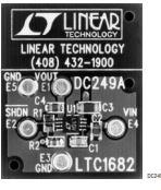 Analog Devices-DC249A-B Cartes et kits de développement de gestion de la puissance LTC1682CMS8-5, Doubler Charge Pump with Linear Regulator, Fixed, 2.7 to 4.4VIN, 5.0VOUT @ 50mA