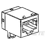 TE Connectivity-1888376-1 Connector Telephone and Telecom MJ,8POS,Right Angle,CAT5,SHLD,PC GND