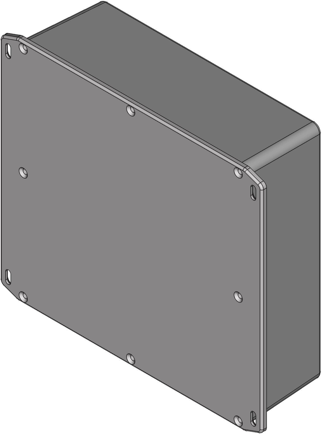 Hammond Manufacturing-1590WFFLBK Kästen, Gehäuse und Gestelle Black Die Cast Aluminum Flange Mount Watertight Enclosure