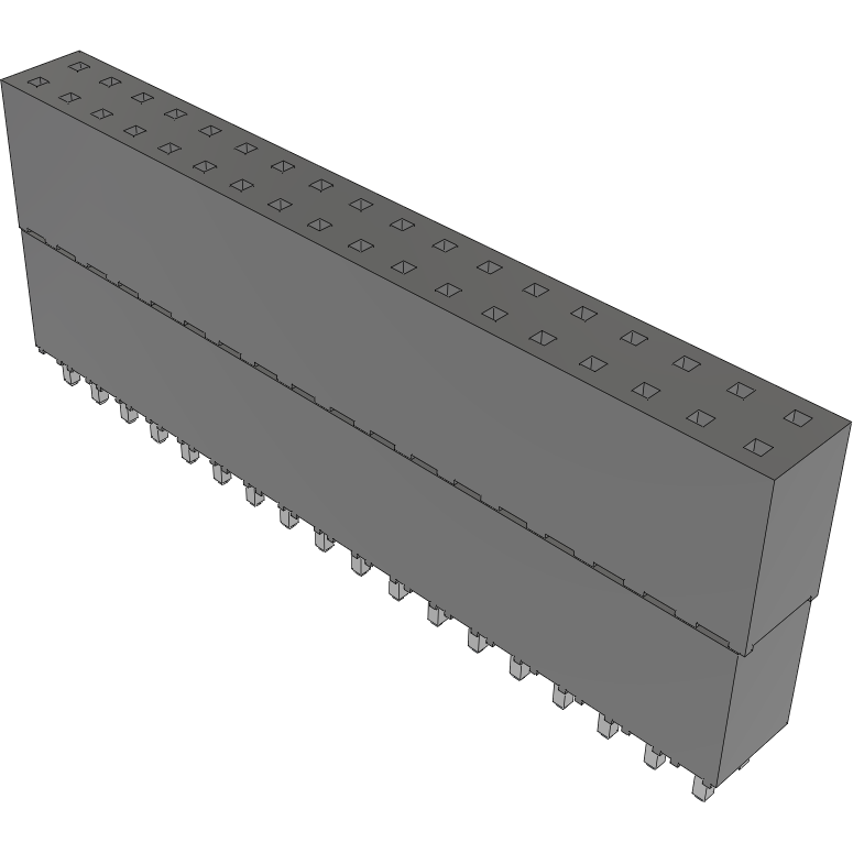Samtec-ESQ-118-58-S-D Steckverbinderleisten und Leiterplattenbuchsen Conn Elevated Socket SKT 36 POS 2.54mm Solder ST Top Entry Thru-Hole Tube