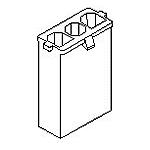 Conn Housing PL 2 POS 7.49mm Crimp ST Cable Mount Natural Bag