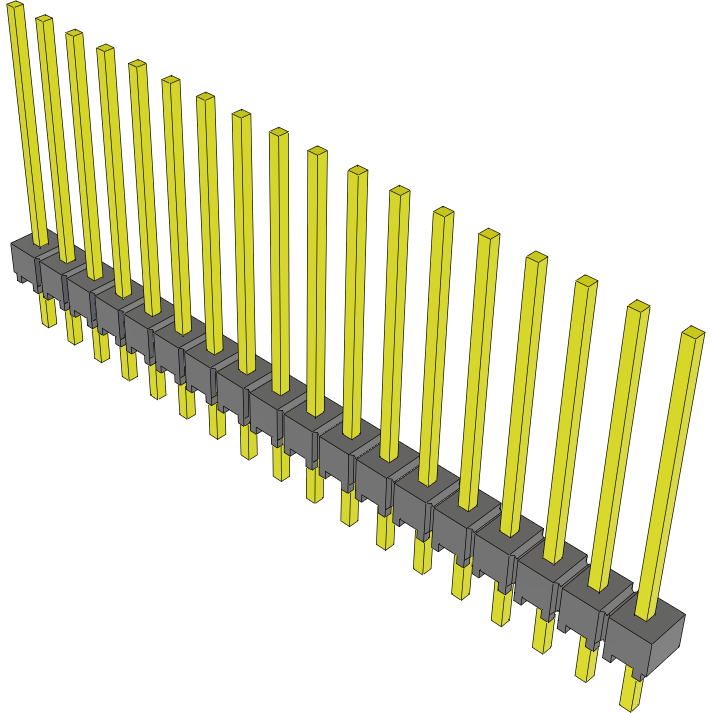 Samtec-MTSW-118-10-G-S-600 Steckverbinderleisten und Leiterplattenbuchsen Conn Unshrouded Header HDR 18 POS 2.54mm Solder ST Top Entry Thru-Hole Bulk