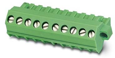 PHOENIX CONTACT-1813965 Steckverbinder, Klemmenblöcke Conn Terminal Block F 12 POS 5.08mm Screw 45° Panel Mount 12A