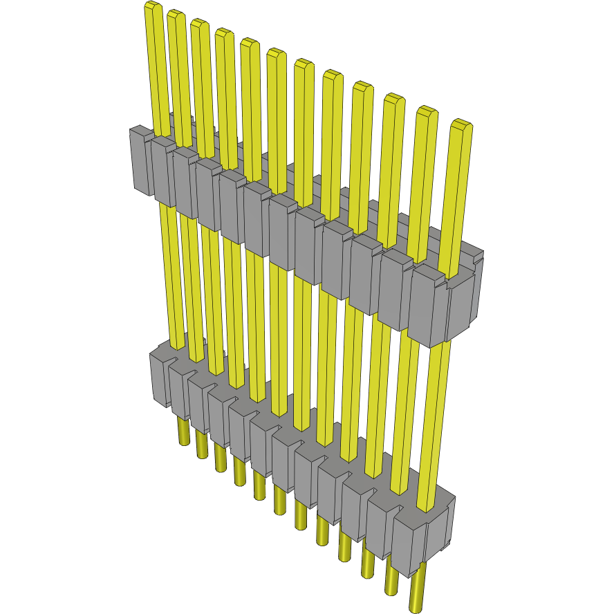 Samtec-DWM-12-60-G-S-520 Piastre connettori e prese PCB Conn Board Stacker HDR 12 POS 1.27mm Solder ST Thru-Hole Tube