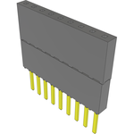 Conn Elevated Socket SKT 9 POS 2.54mm Solder ST Top Entry Thru-Hole Tube