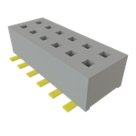 Conn Socket Strip SKT 12 POS 1.27mm Solder ST Top Entry SMD TIGER CLAW™ Tube