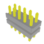 Conn Board Stacker HDR 10 POS 2mm Solder ST Thru-Hole Bulk