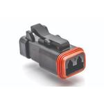 Conn Housing PL 2 POS Crimp ST Cable Mount Black