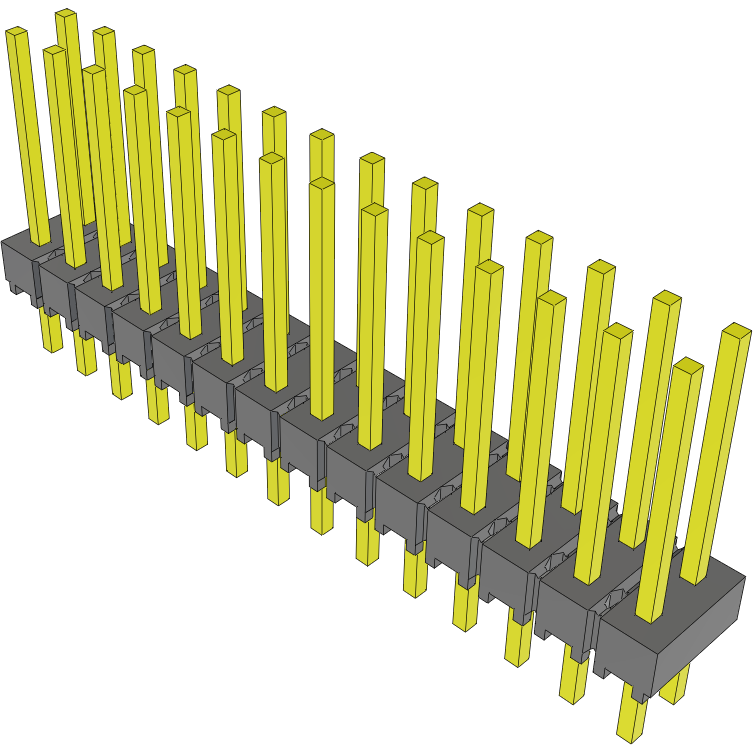 Samtec-MTSW-114-22-L-D-400 Steckverbinderleisten und Leiterplattenbuchsen Conn Unshrouded Header HDR 28 POS 2.54mm Solder ST Top Entry Thru-Hole Bulk