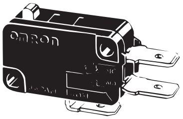 Omron-V151E5 Interruptor de acción ultrarrápida Switch Snap Action N.O./N.C. SPDT Pin Plunger 15A 250VAC 250VDC 372.85VA 1.96N Screw Mount Solder