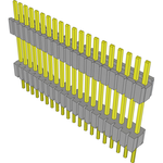 Conn Board Stacker HDR 20 POS 1.27mm Solder ST Thru-Hole Tube
