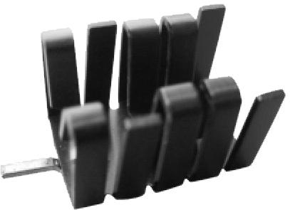 Advanced Thermal Solutions-ATS-PCB1066 Dissipateur thermique Heat Sink Passive Finger Thru-Hole Aluminum 10.2°C/W Black Anodized