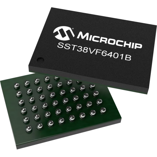 Microchip Technology-SST38VF6401B-70I/CD Flash NOR Flash Parallel 3.3V 64M-bit 4M x 16 70ns 48-Pin TFBGA Tray