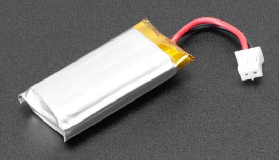 Adafruit Industries-3898 Baterías Lithium Polymer Battery Rectangular 3.7V 400mAh Rechargeable
