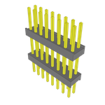 Conn Board Stacker HDR 16 POS 2.54mm Solder ST Thru-Hole Bulk