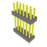 Conn Board Stacker HDR 12 POS 2.54mm Solder ST Top Entry Thru-Hole Bulk