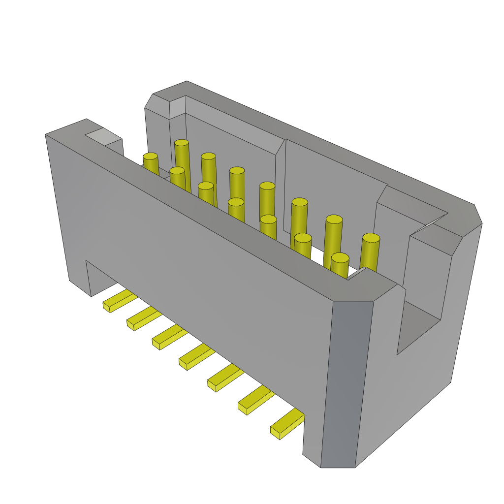 Samtec-TFML-107-02-S-D-TR Steckverbinderleisten und Leiterplattenbuchsen Conn Shrouded Header (4 Sides) HDR 14 POS 1.27mm Solder ST Top Entry SMD T/R
