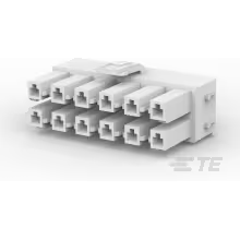 TE Connectivity-2-917354-1 Einzeladersteckverbinder, Gehäuse Conn Housing PL 12 POS 6.5mm Crimp ST Cable Mount Natural Bag